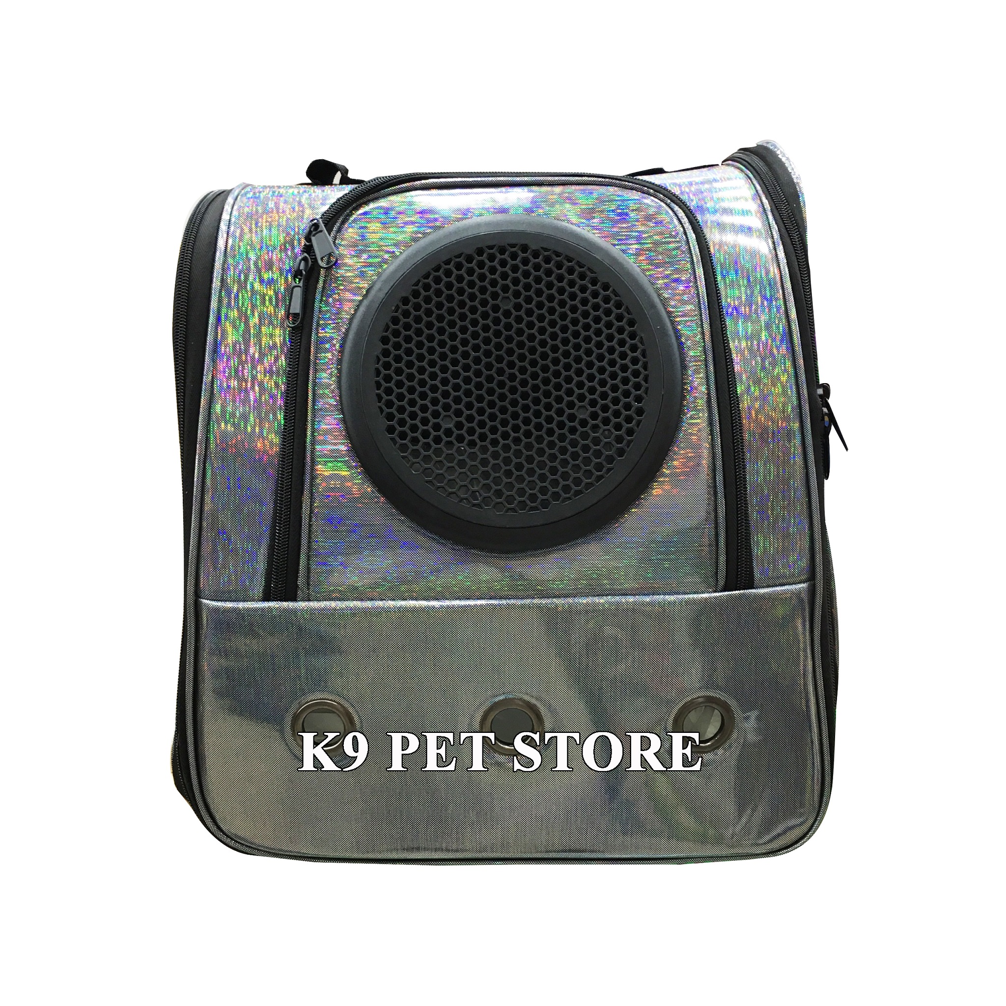 Balo vận chuyển thú cưng bằng da bóng lấp lánh