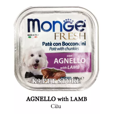 Pate Monge cho chó 100g vị cừu