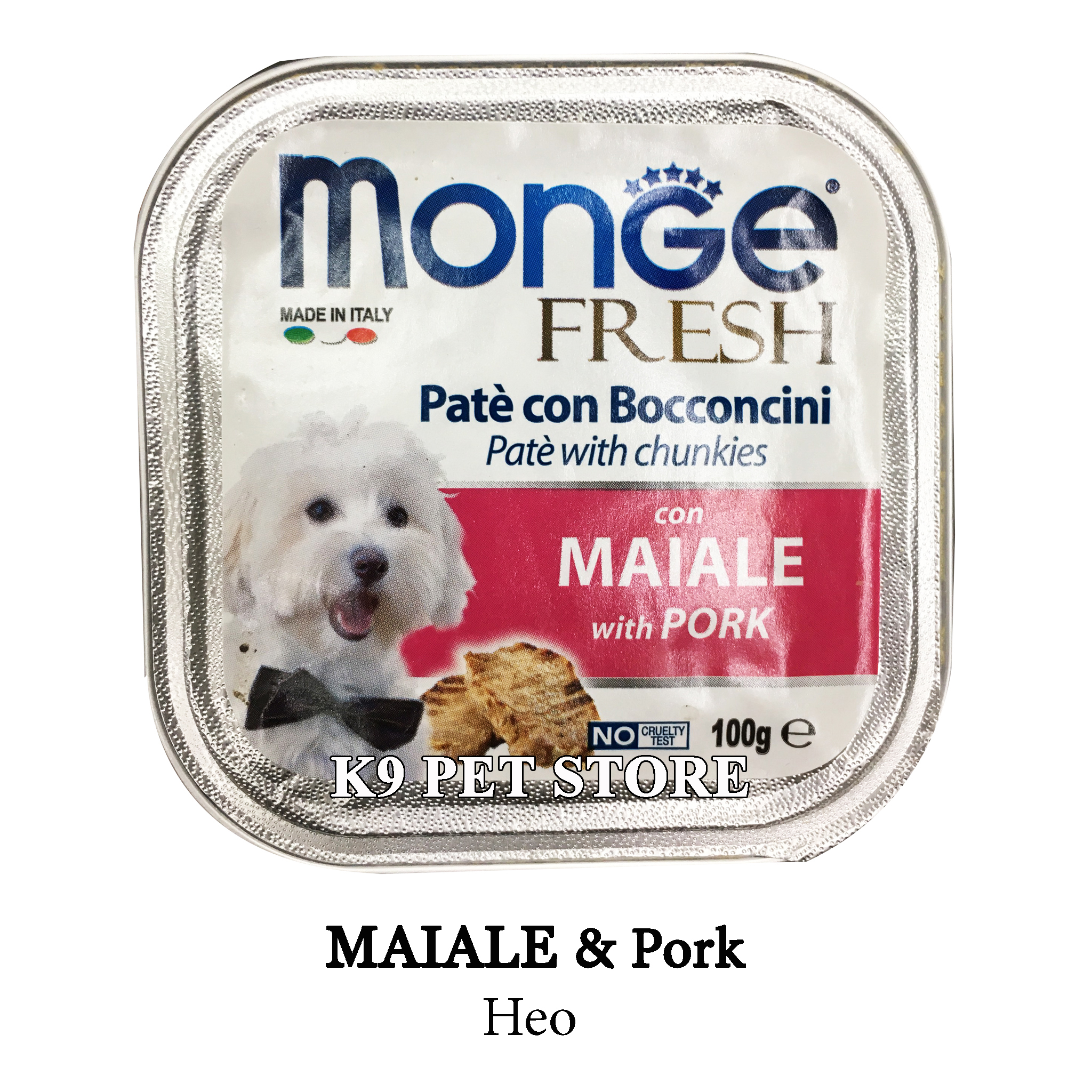 Pate Monge cho chó 100g vị heo