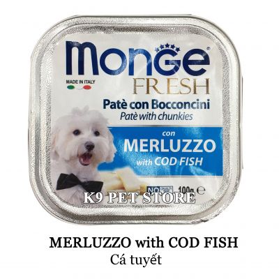 Pate Monge cho chó 100g vị cá tuyết