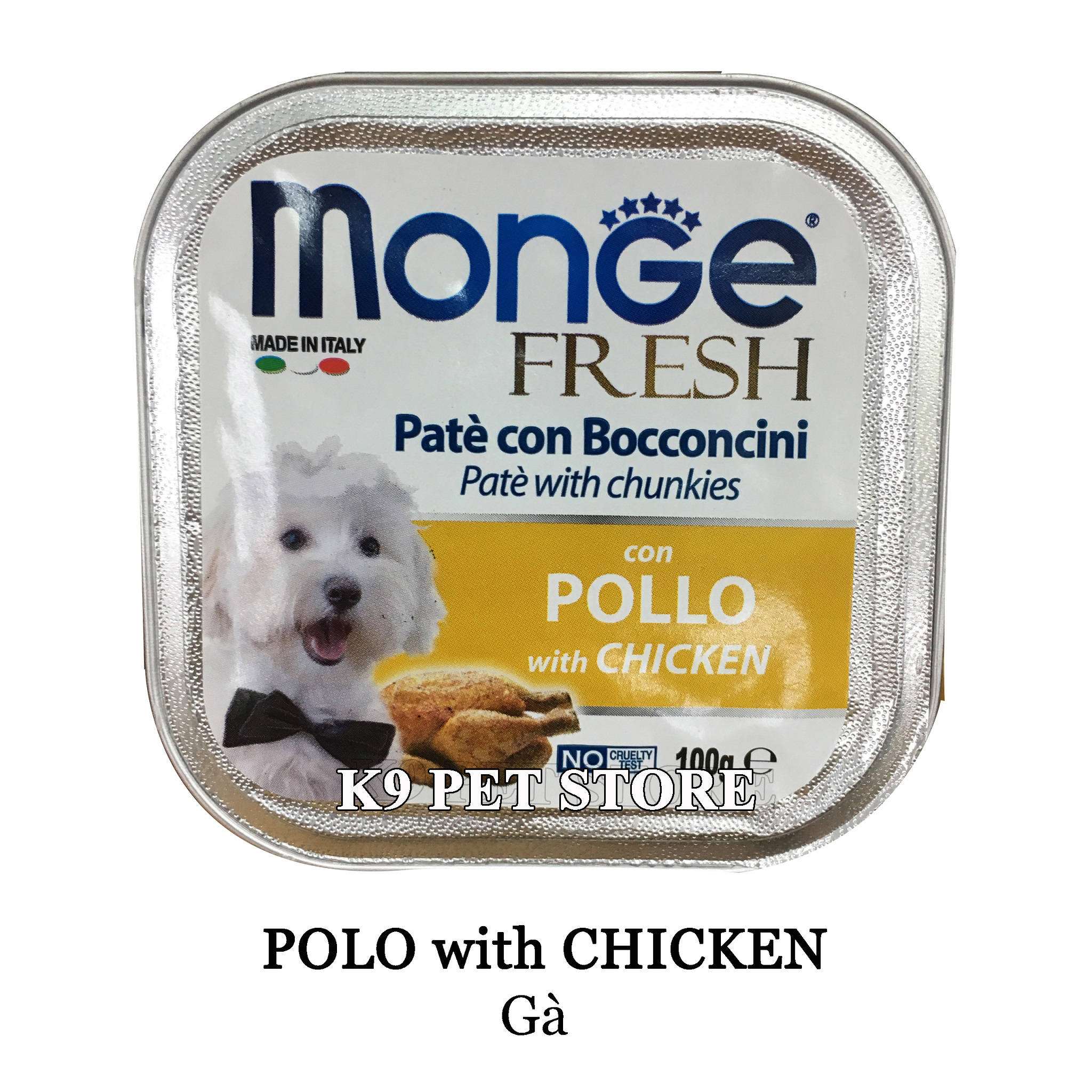 Pate Monge cho chó 100g vị gà