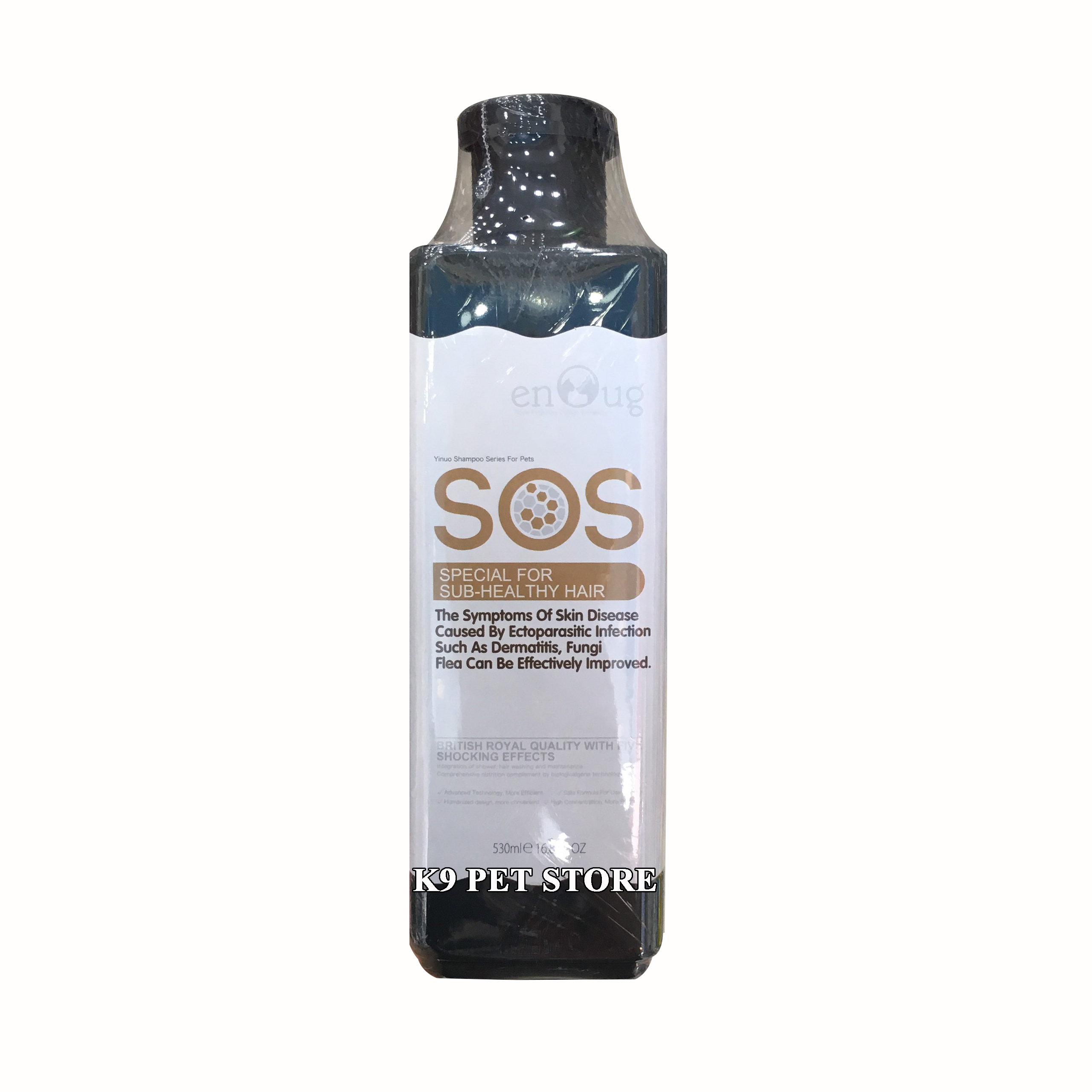 Sữa tắm SOS màu đen phục hồi da và lông dành cho chó, mèo 530ml