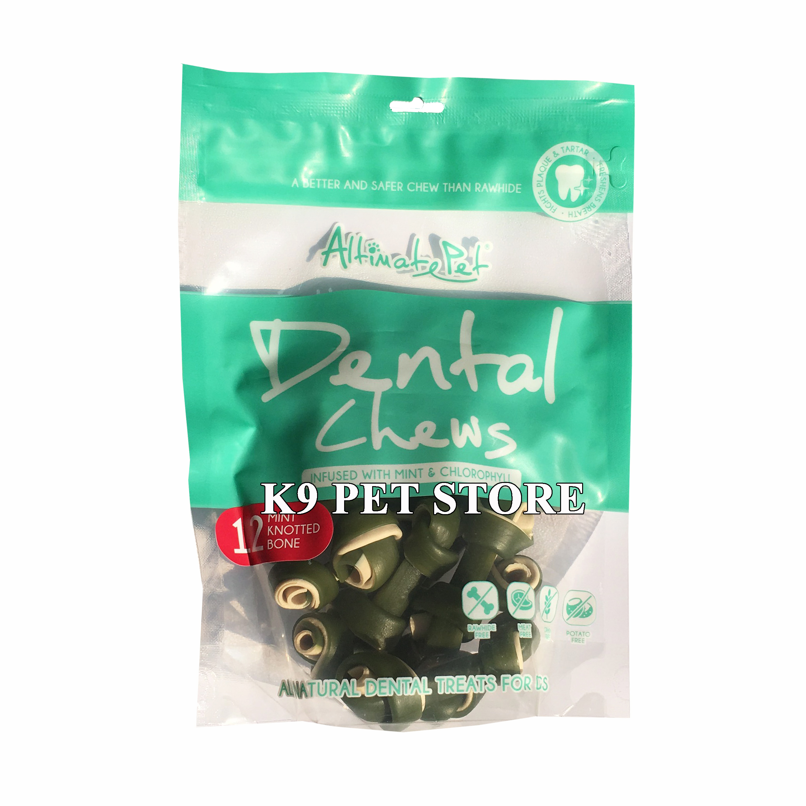 Xương Sạch Răng Altimate Pet Dental Chews (Xương hình nơ vị bạc hà 12 xương)