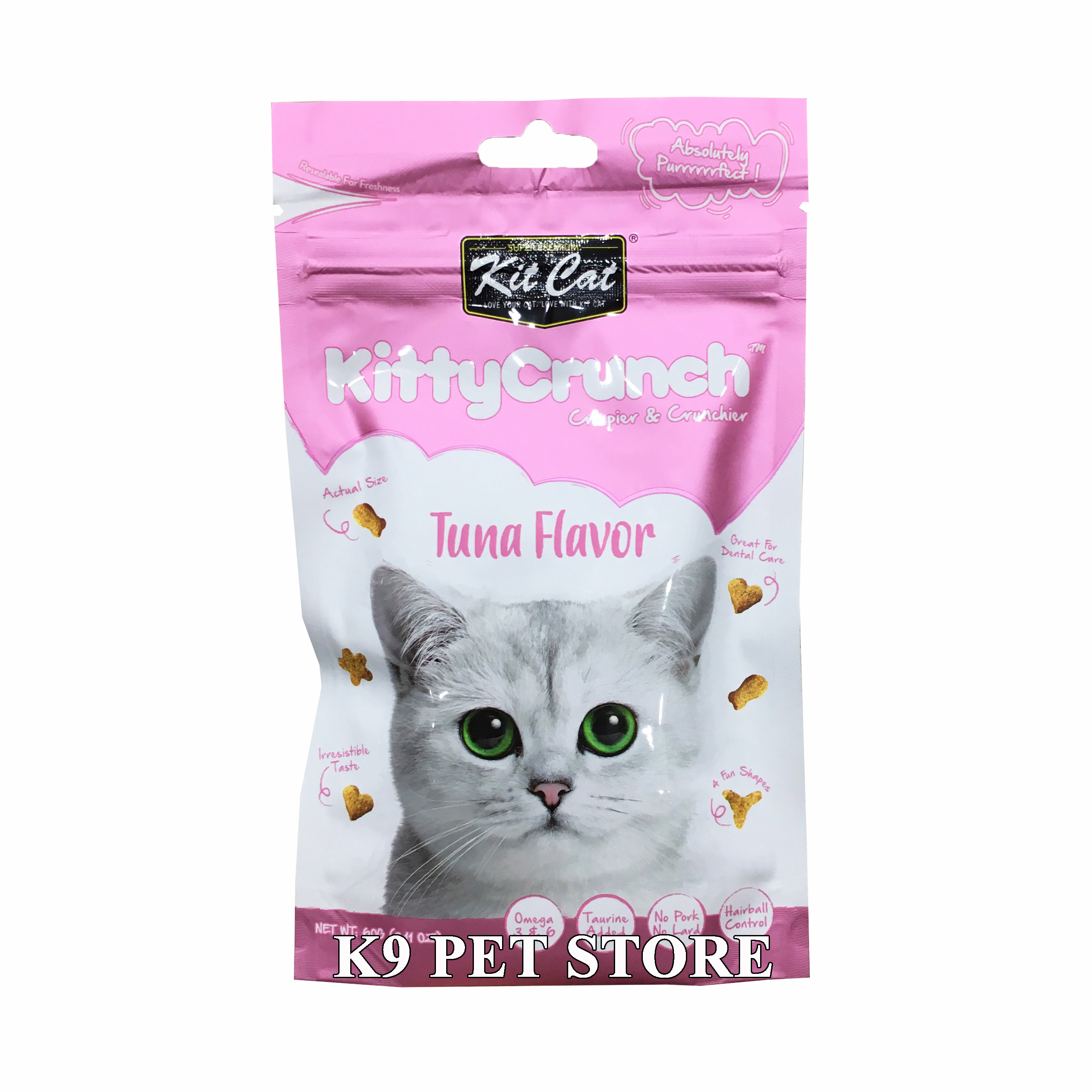 Bánh thưởng Kitcat Kitty Crunch cho mèo vị cá ngừ 60g