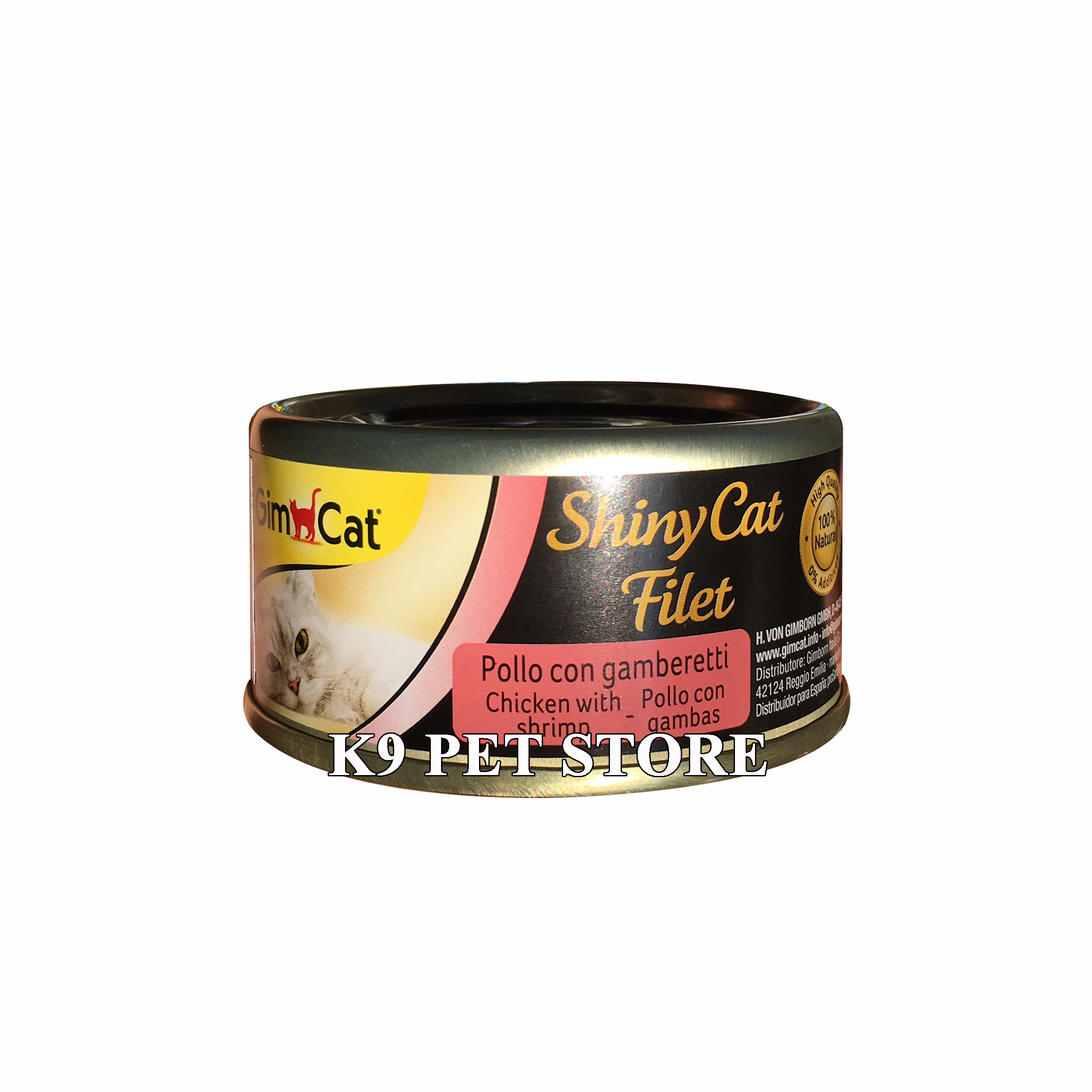 Pate Gimcat Shiny Cat Filet cho mèo vị gà và tôm 70g