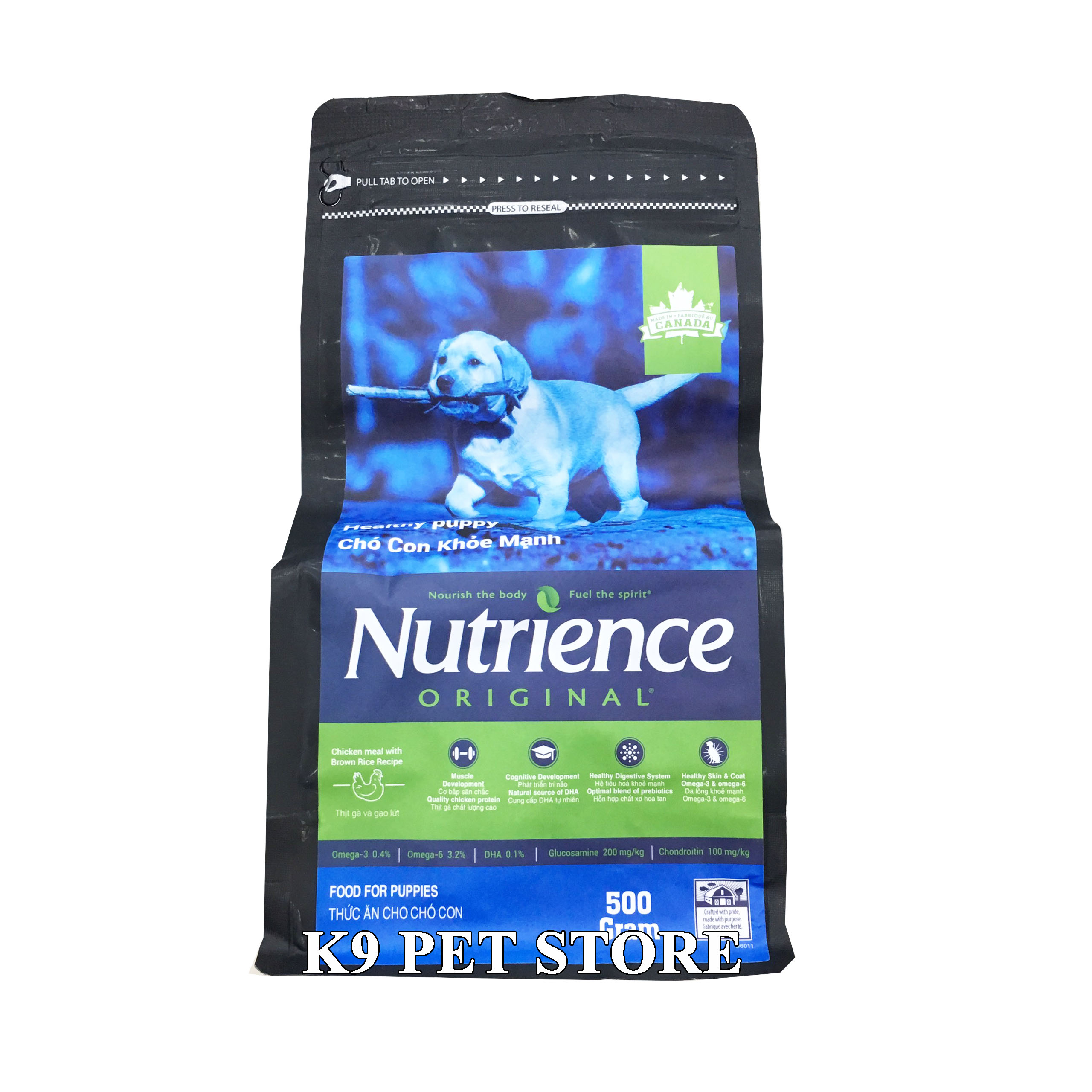 Thức ăn cho chó con Nutrience Original - Thịt gà, rau củ và trái cây tự nhiên 500gg