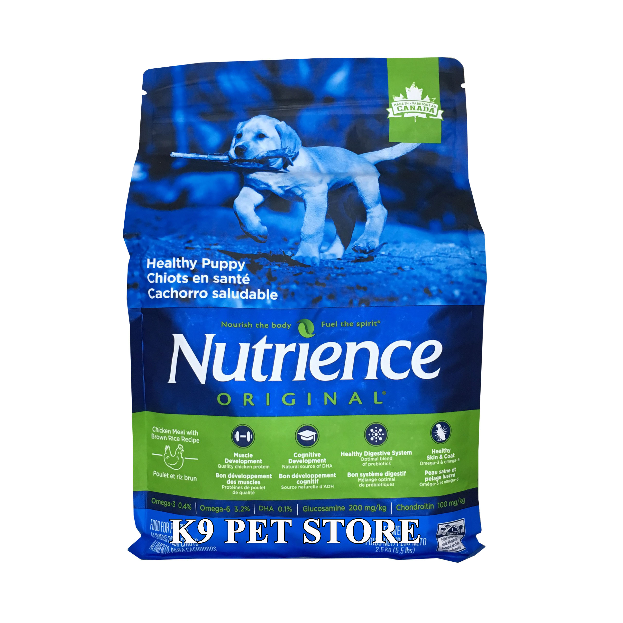 Thức ăn cho chó con Nutrience Original - Thịt gà, rau củ và trái cây tự nhiên 2.5kg