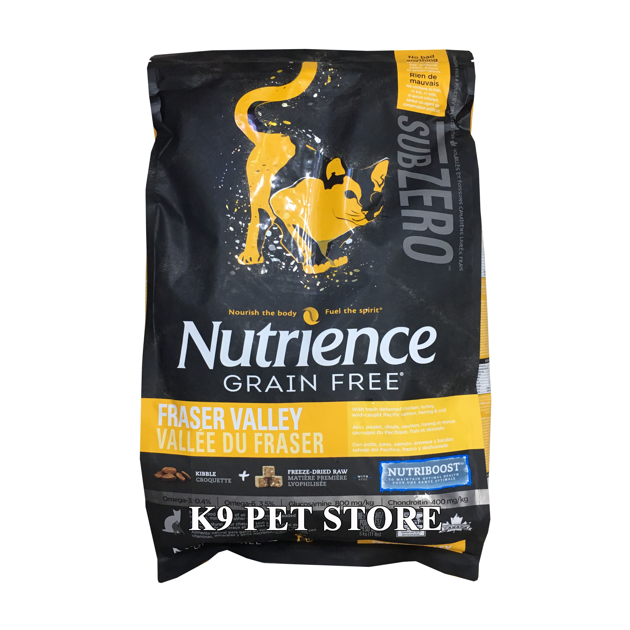 Thức ăn hạt cho mèo Nutrience Subzero - Thịt gà, cá hồi, cá trích, rau củ và trái cây tự nhiên 5kg