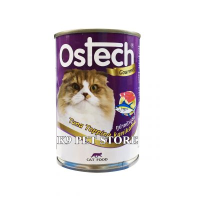 Pate lon cho mèo Ostech Gourmet vị Cá ngừ và Thanh cua 400g