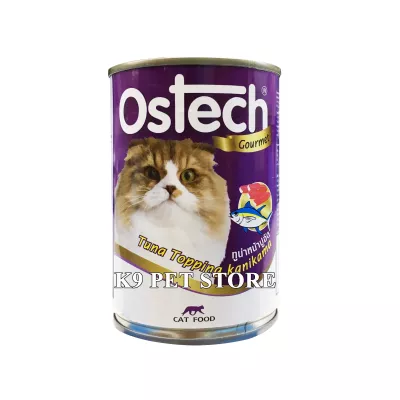 Pate lon cho mèo Ostech Gourmet vị Cá ngừ và Thanh cua 400g