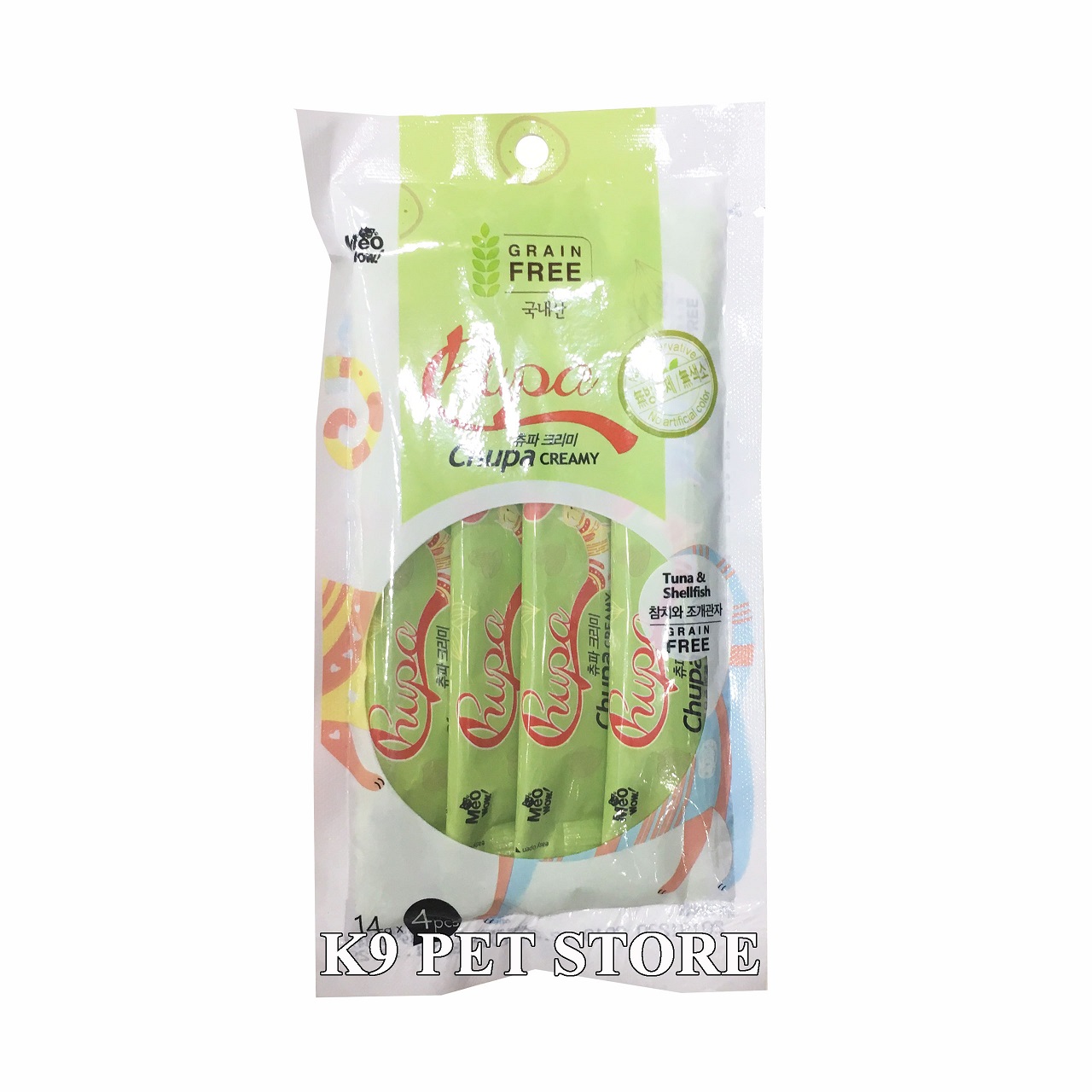 Sốt dinh dưỡng cho mèo Chupa Creamy Cá ngừ & Sò 14g*4pcs