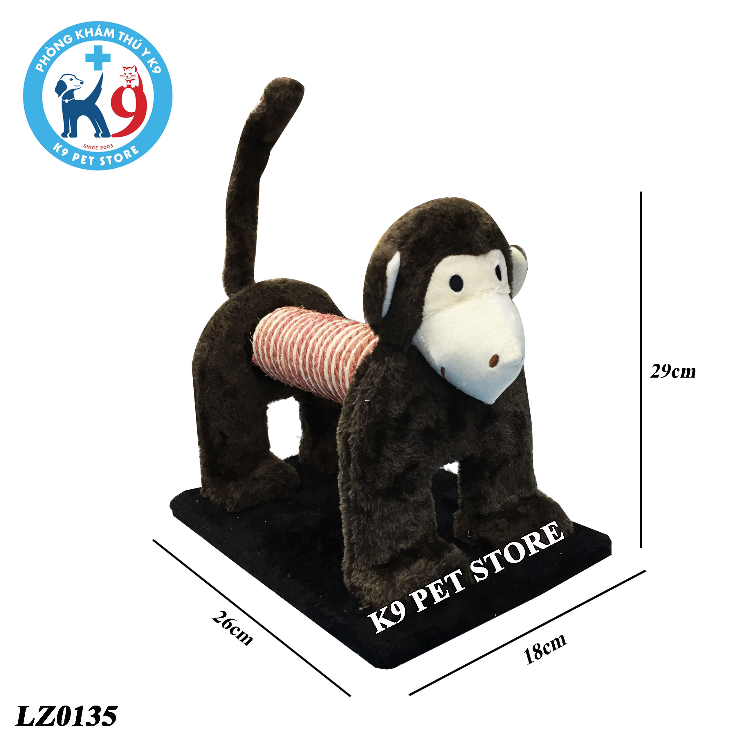 Nhà cây cho mèo, trụ cào mèo, cat tree LZ0135 (1) hình con khỉ