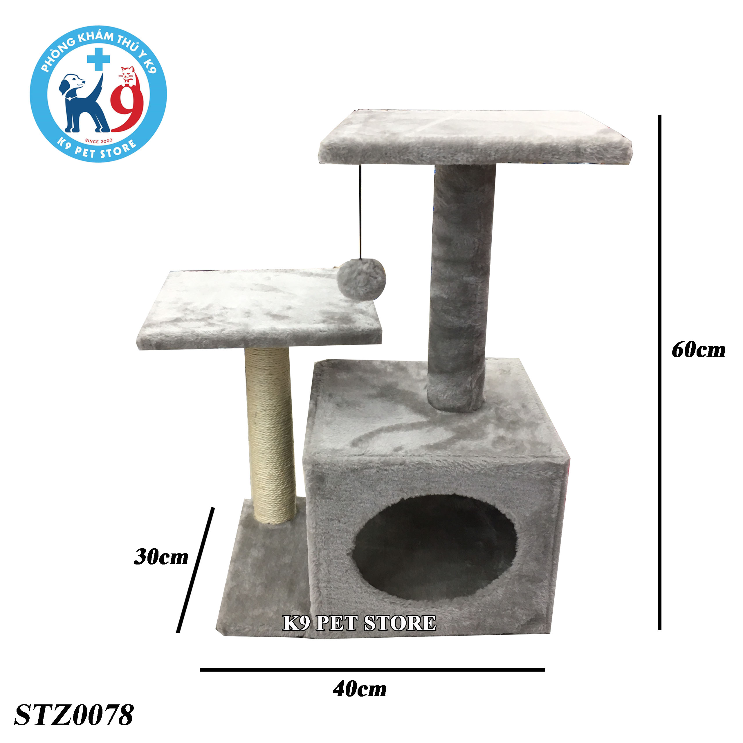 Nhà cây cho mèo, trụ cào mèo, cat tree STZ0078