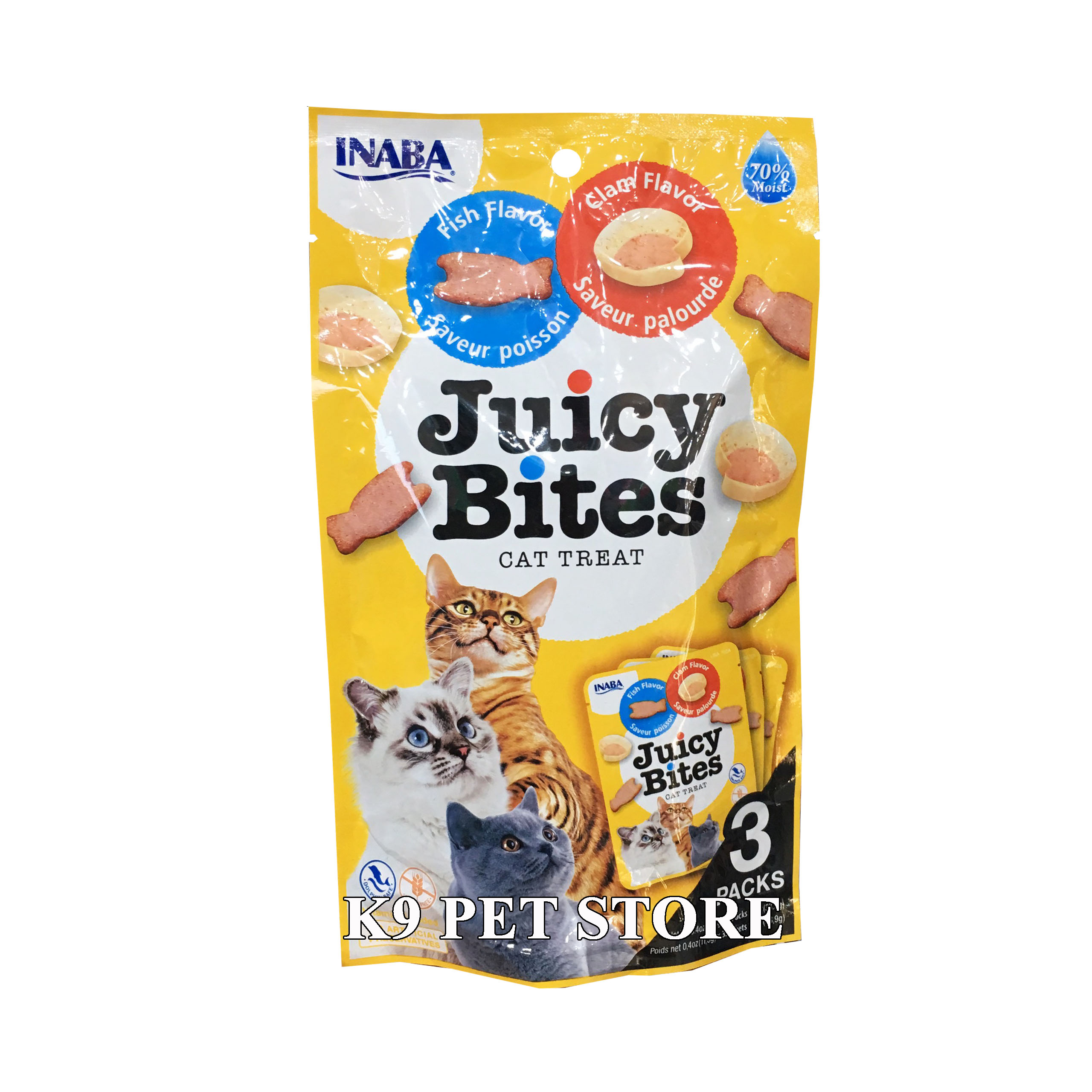 Snack Juicy Bites cho mèo vị cá và sò 3 gói / bịch