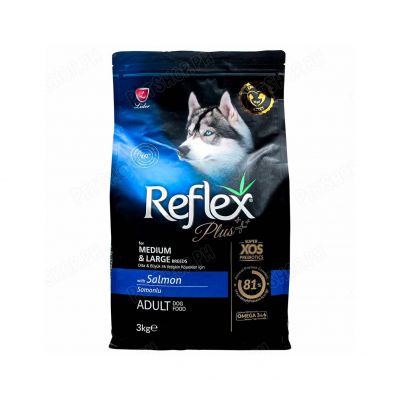 Thức ăn chó Reflex Plus Medium & Large Breed Adult Salmon 3kg (dành cho chó trưởng thành giống trung, lớn vị cá hồi)