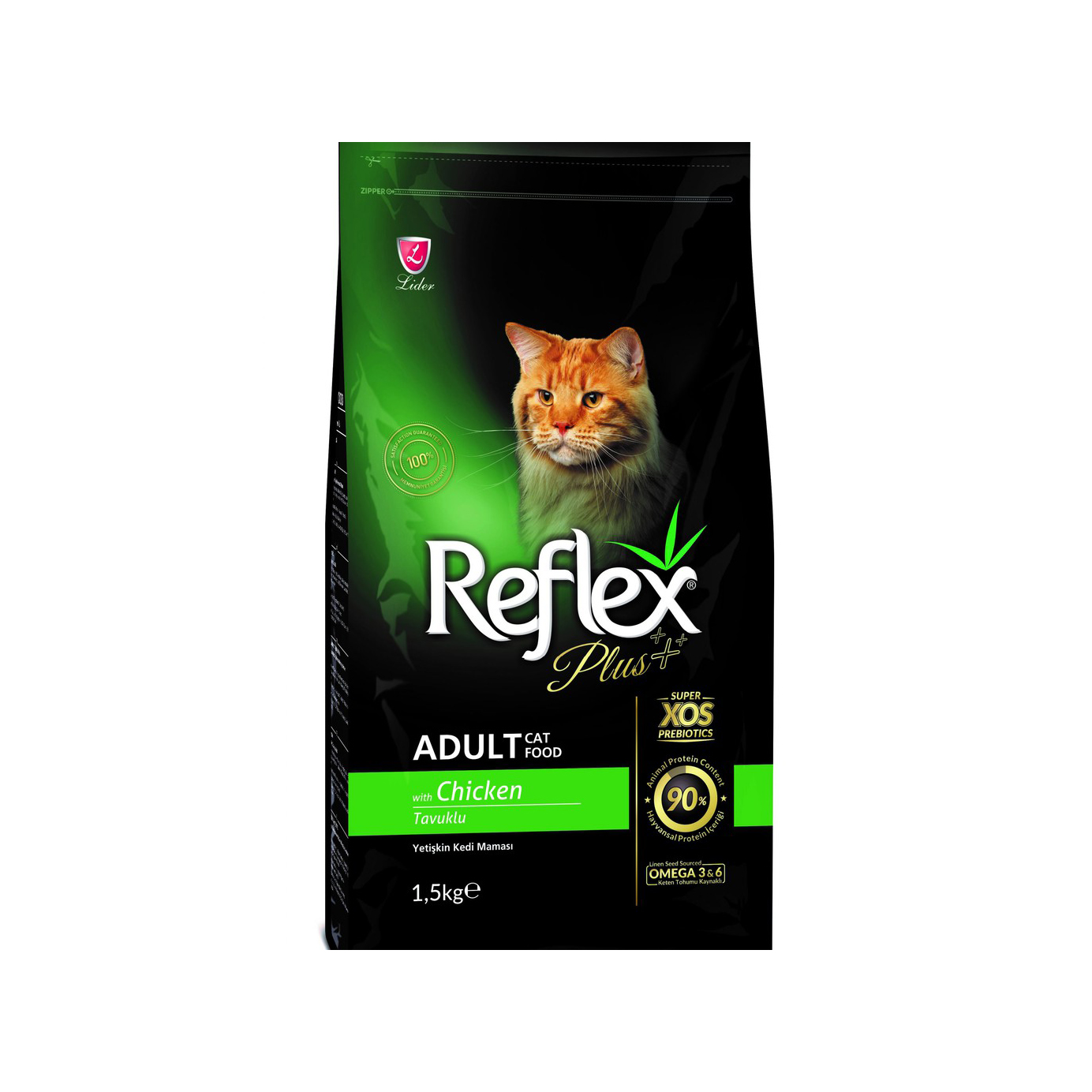 Thức ăn mèo Reflex Plus Adult Chicken 1.5kg (dành cho mèo trưởng thành vị gà)