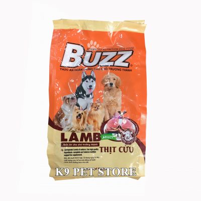 Thức ăn hạt cho chó lớn BUZZ vị thịt cừu 500g