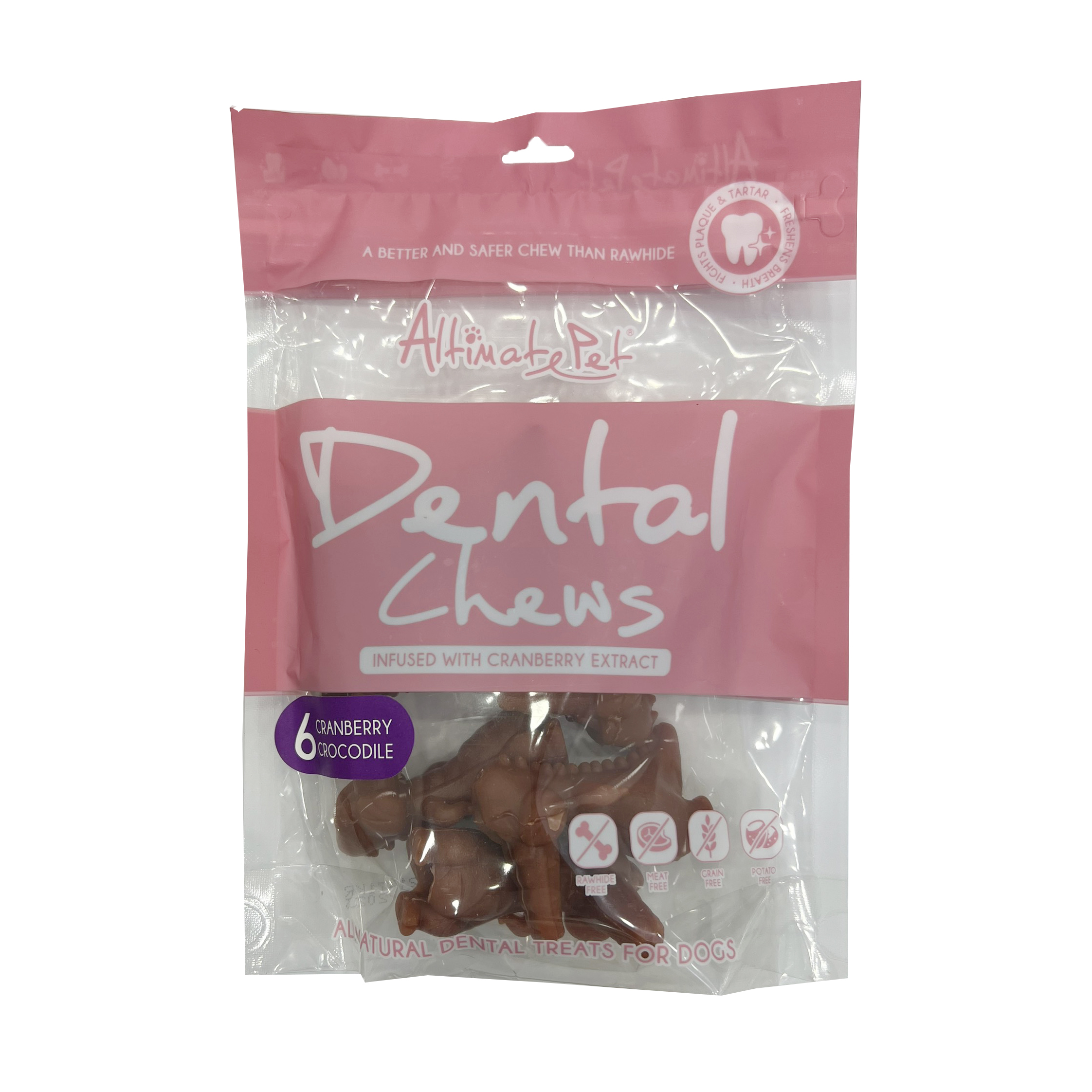 Xương Sạch Răng Altimate Pet Dental Chews (Cá sấu vị nam việt quất 6 xương)