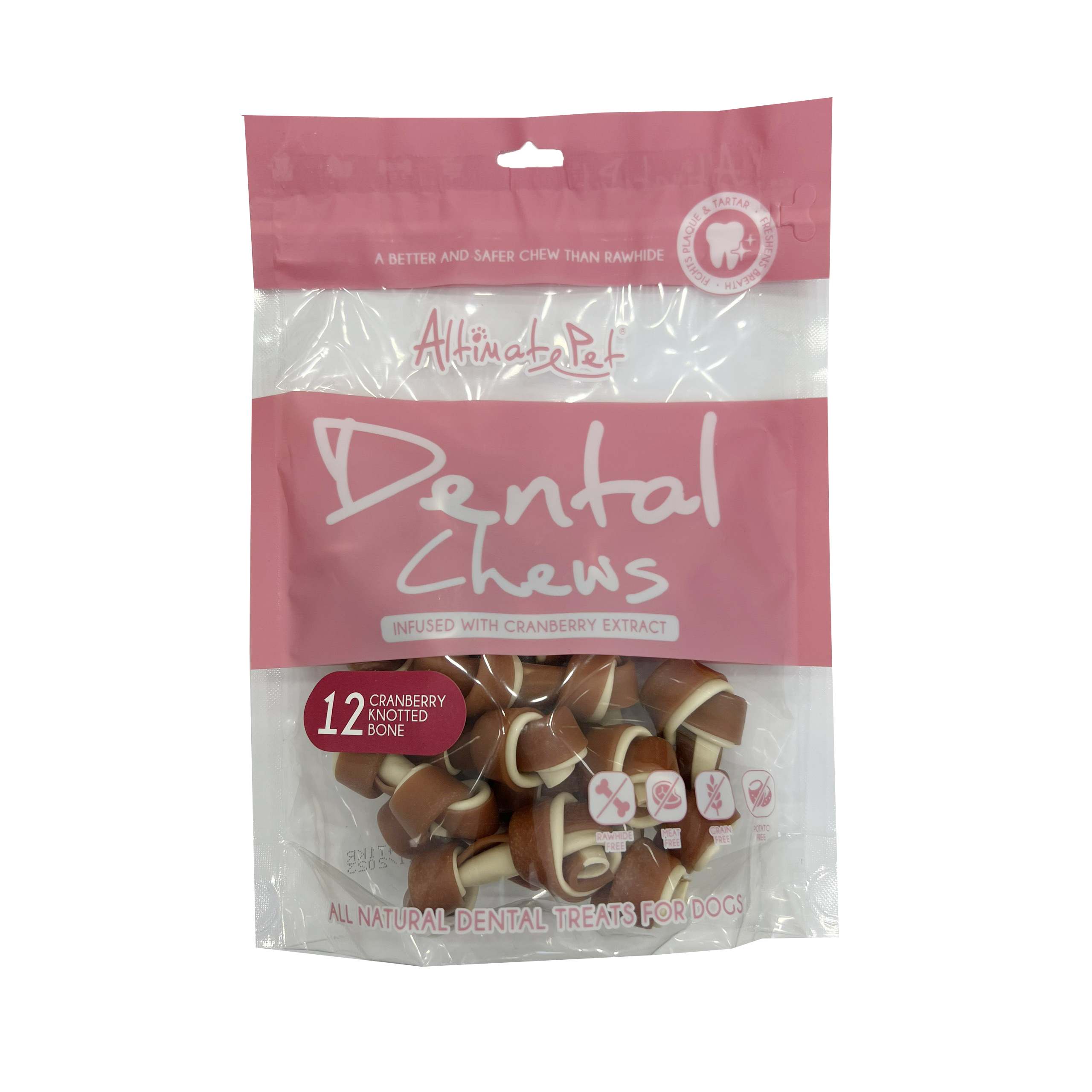 Xương Sạch Răng Altimate Pet Dental Chews (Xương hình nơ vị nam việt quất 12 xương)