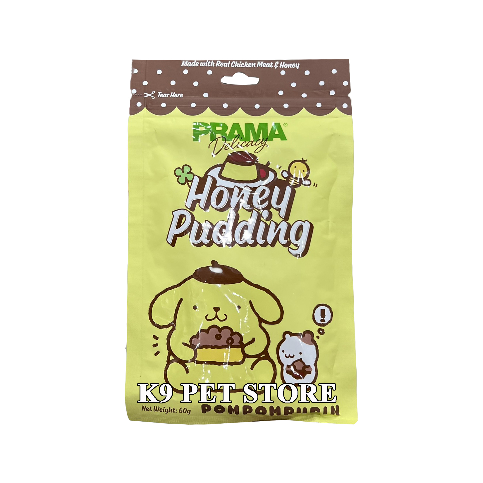 Snack cho chó Prama Honey Pudding 70g (bánh pudding mật ong)