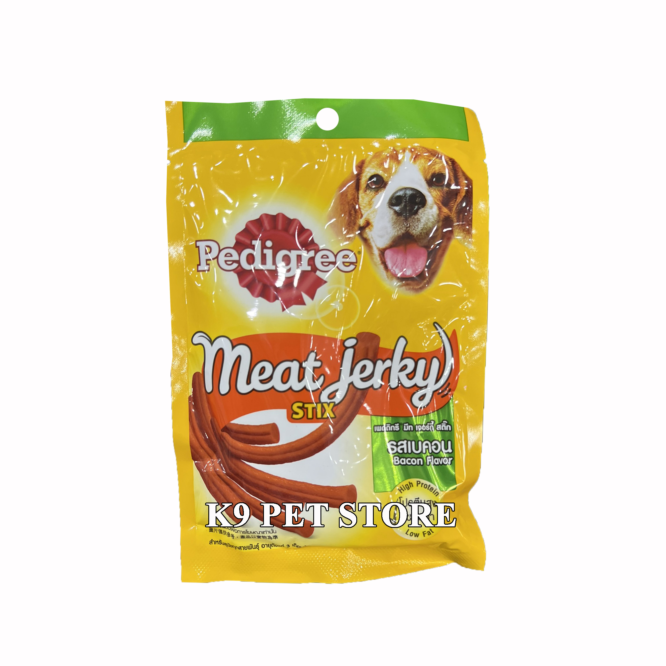 Thức ăn vặt cho chó Pedigree Meat Jerky vị thịt xông khói dạng que 60g