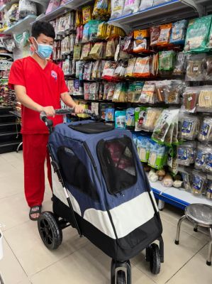 Xe đẩy cho thú cưng cỡ lớn dưới 55kg 72x65x67