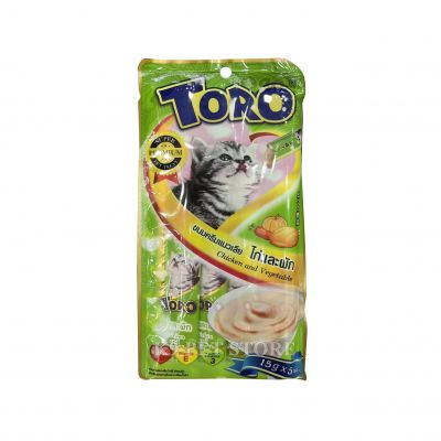 Súp thưởng cho mèo Toro Chicken and Vegetable 15gx5
