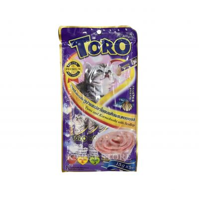 Súp thưởng cho mèo Toro Tuna and Katsuobushi with Scallop 15gx5