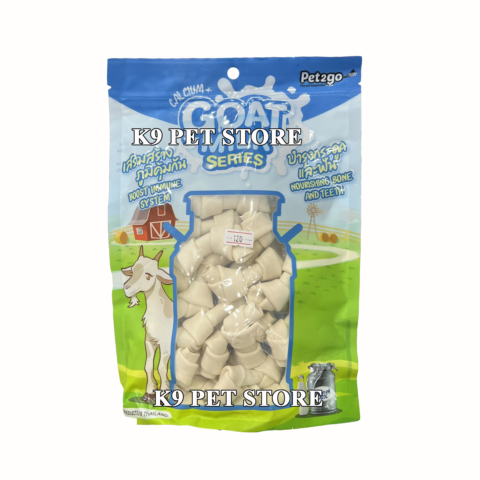 Xương nơ cho chó làm từ sữa dê Goat Milk Pet2go 500g