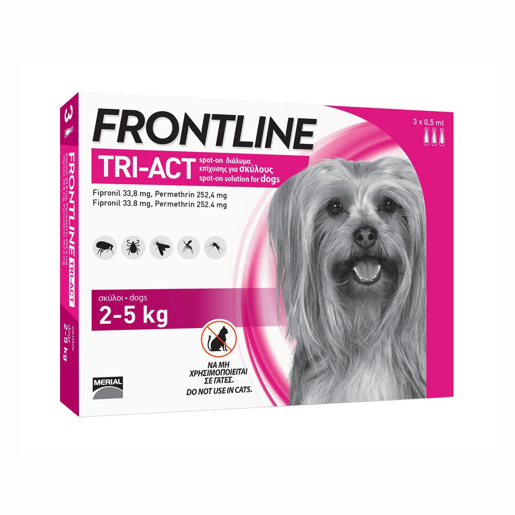 [1 tuyp] Nhỏ gáy Frontline Tri-Act phòng & trị ve, rận, bọ chét, ruồi, muỗi cho chó 2-5kg