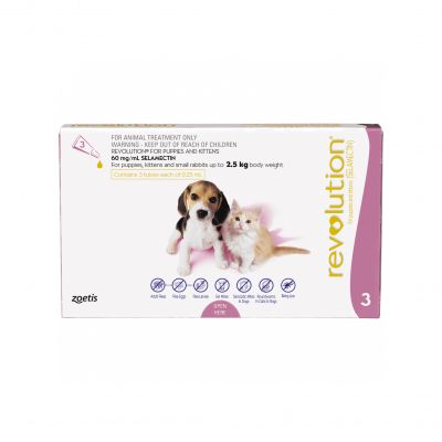 [1 tuýp] Nhỏ gáy trị ve, rận Revolution cho chó con, mèo con, thú nhỏ dưới 2,5kg