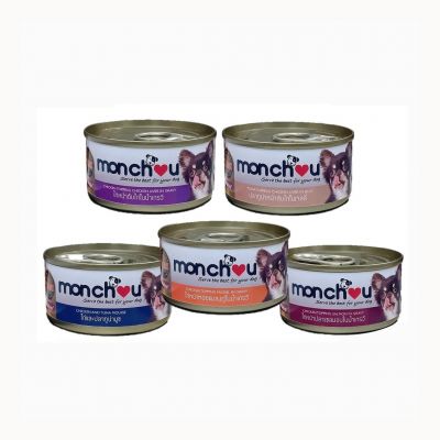 Thức ăn ướt cho chó từ 3 tháng Monchou (nhập khẩu Thái Lan) 80g