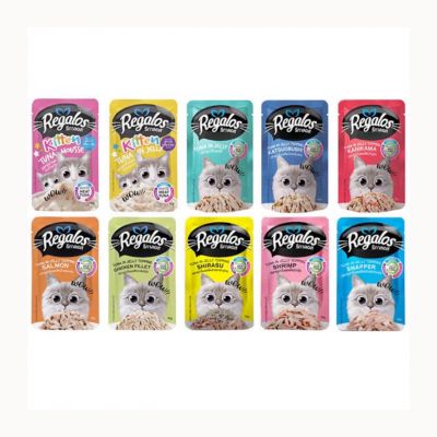 Thức ăn ướt cho mèo Regalos cho mèo con và mèo trưởng thành (nhập khẩu Thái Lan) 70g