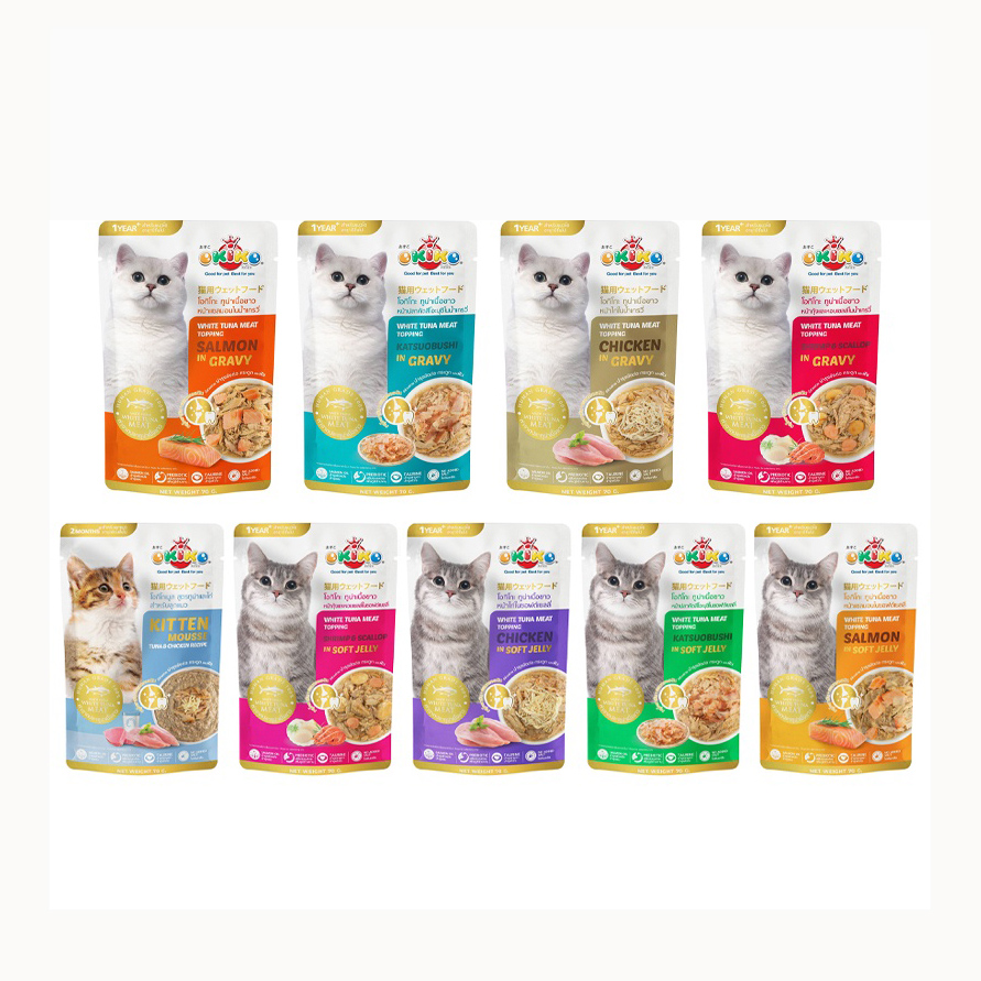 Thức ăn ướt cho mèo Okiko (nhập khẩu Thái Lan) 70g