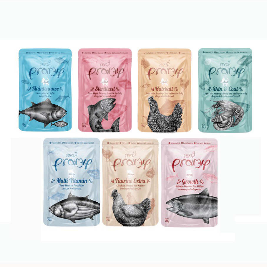 Thức ăn ướt cho mèo Pramy (nhập khẩu Thái Lan) 70g