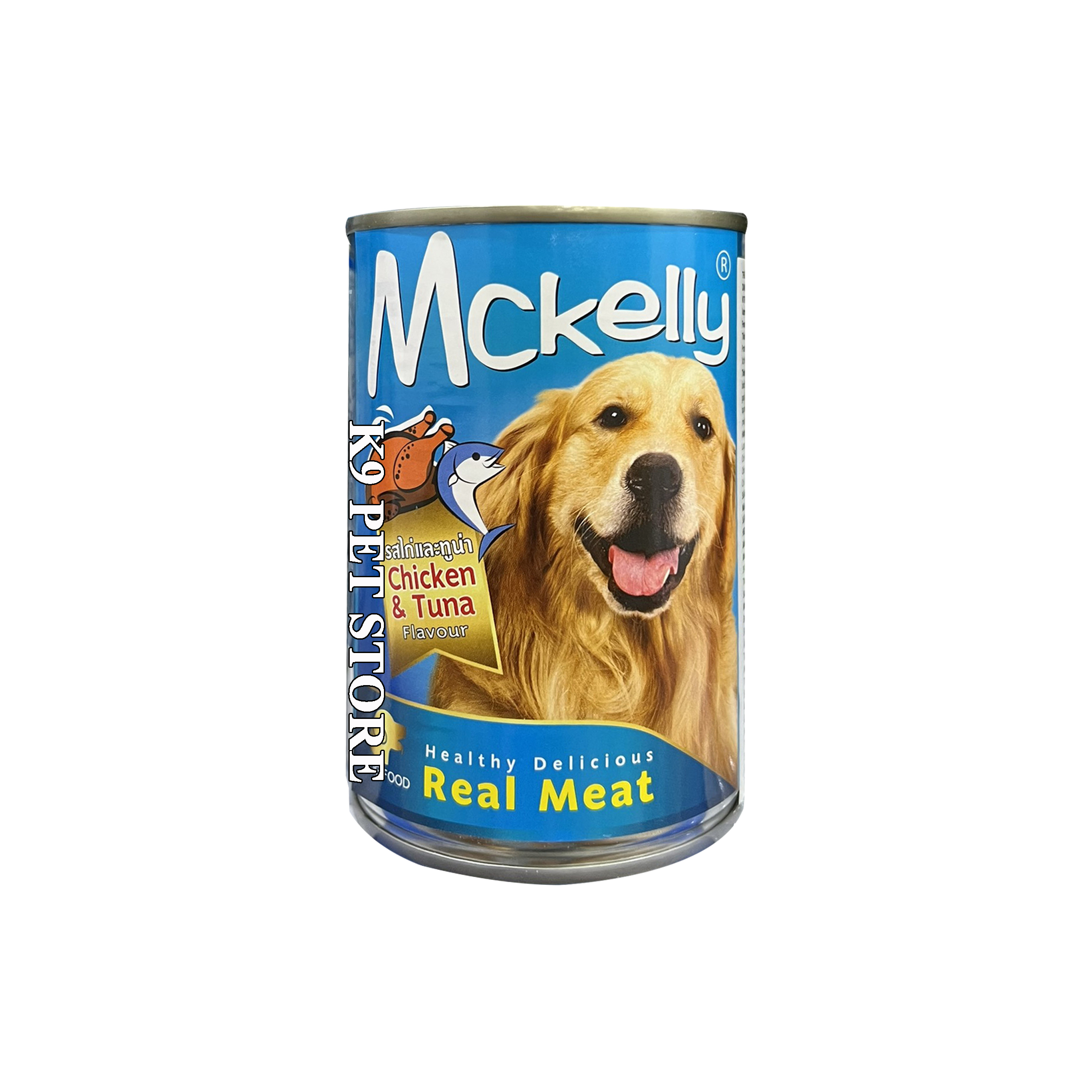 Pate lon cao cấp cho chó Mckelly vị Gà và Cá ngừ 400g