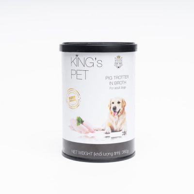 Giò heo hầm Kings Pet lon 380g – thức ăn cho chó trưởng thành