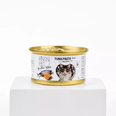 Pate lon Tuna jelly topping Salmon Kings Pet 80g (Cá ngừ topping Cá hồi)