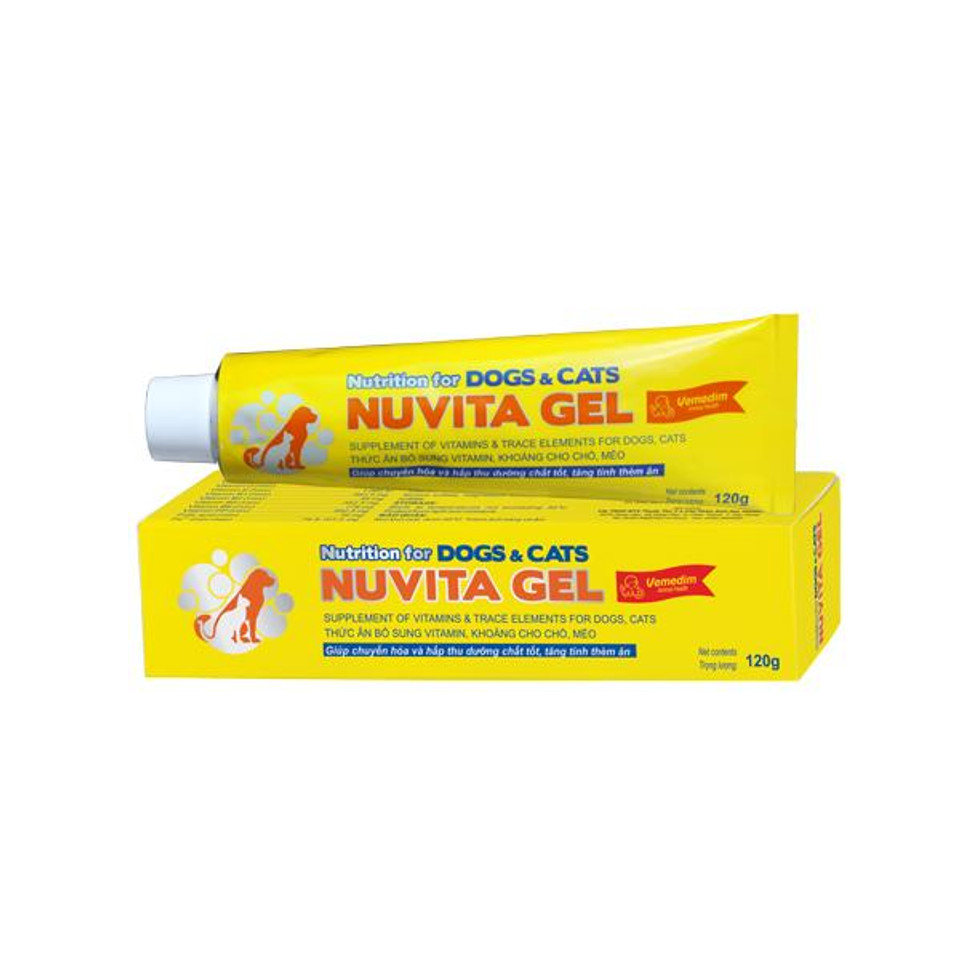Gel thức ăn bổ sung vitamin và khoáng cho chó mèo Nuvita Gel 120g