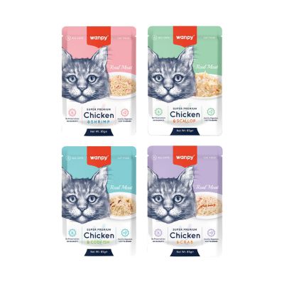 Pate cho mèo Wanpy súp thịt tươi 85g