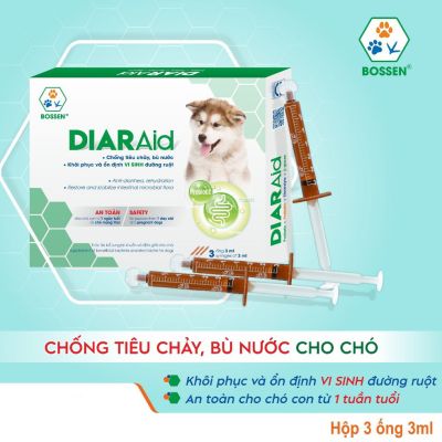 BOSSEN - DIARAid (dogs) bổ sung vi sinh có ích hỗ trợ tiêu hóa và tăng đề kháng cho chó, 1 hộp 3 ống