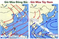 Gió mùa đông bắc khác gió mùa tây nam như thế nào?