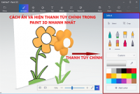 CÁCH ẨN VÀ HIỆN THANH TÙY CHỈNH TRONG PAINT 3D NHANH NHẤT