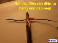 Nối dây điện cân điện tử bằng uốn gấp mép - Cân điện tử fujihatsu