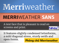 Phông chữ Merriweather - Cân điện tử fujihatsu