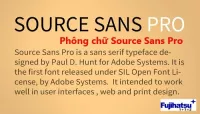 Phông chữ Source Sans Pro - Cân điện tử fujihatsu