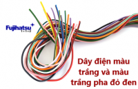 Dây điện màu trắng và màu trắng pha đỏ đen - Cân điện tử fujihatsu