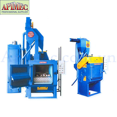 Máy phun bi kiểu cánh văng buồng kín