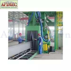 Thiết bị phun bi tự động làm sạch dầm H