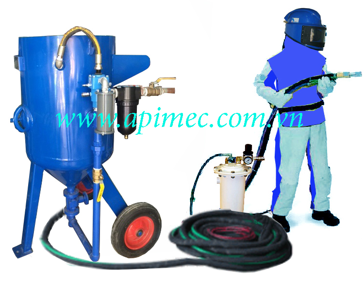 Máy phun cát VN 200L - Van điều khiển từ xa